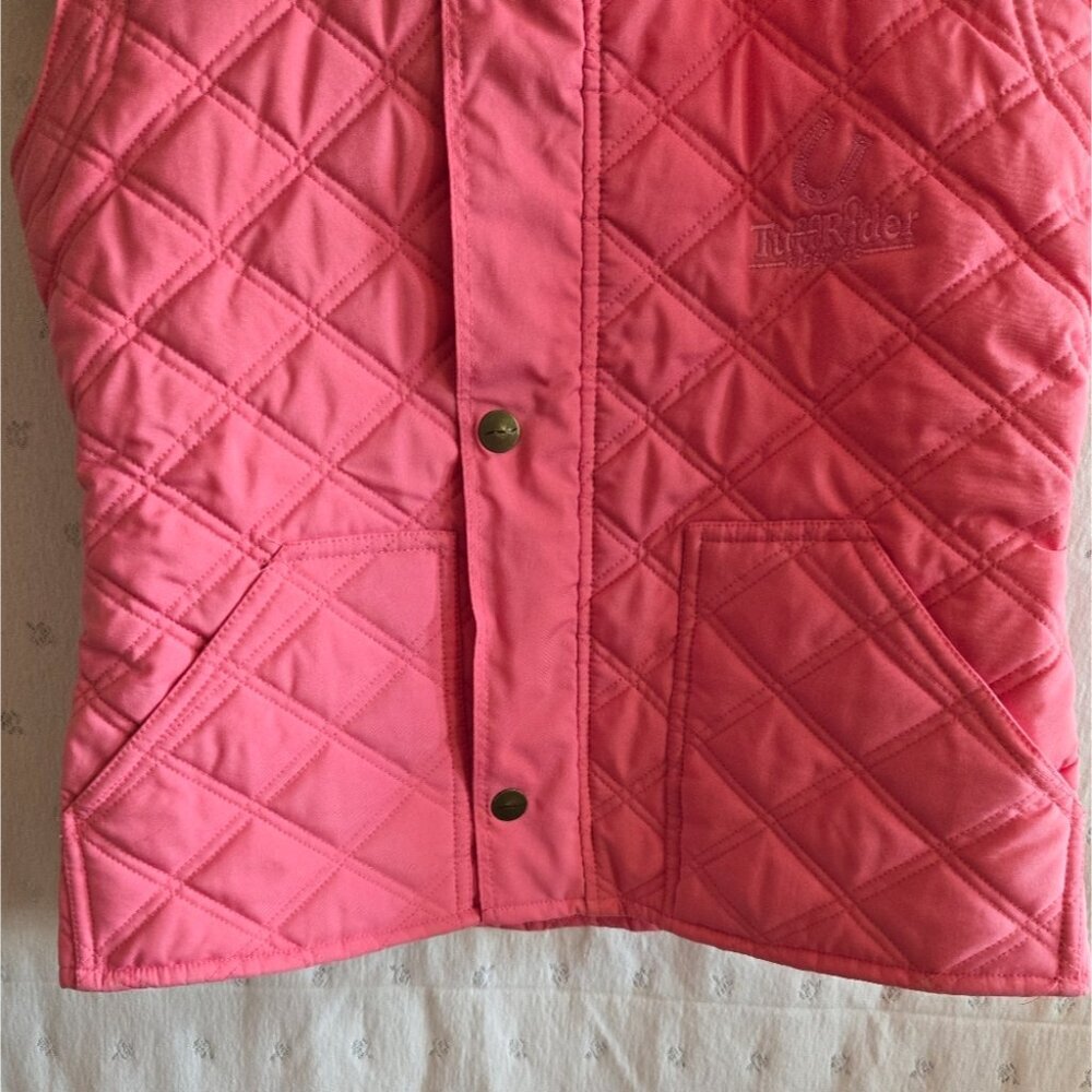 TuffRider Hot Pink Quilted Vest Size Small - Picture 4 of 7